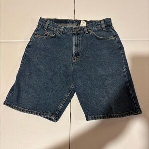Vintage 90’s Levi 550 White Tab Blue Denim Jean Shorts Men’s Size 34 Made In USA